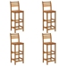 Juego muebles de bar de jardín 5 piezas madera maciza de acacia