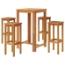 Juego muebles de bar para jardín 5 pzas madera de acacia maciza