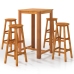Juego muebles de bar para jardín 5 pzas madera de acacia maciza