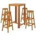 Juego muebles de bar para jardín 5 pzas madera de acacia maciza