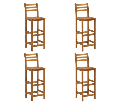 Juego muebles de bar para jardín 5 pzas madera de acacia maciza