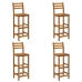 Juego muebles de bar para jardín 5 pzas madera de acacia maciza