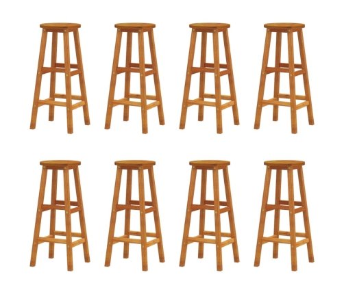Juego muebles de bar para jardín 9 pzas madera maciza de acacia