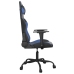 Silla gaming de masaje cuero sintético negro y azul