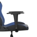 Silla gaming de masaje cuero sintético negro y azul