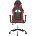 Silla gaming de masaje cuero sintético negro y rojo