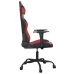 Silla gaming de masaje cuero sintético negro y rojo