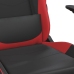 Silla gaming de masaje cuero sintético negro y rojo