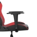 Silla gaming de masaje cuero sintético negro y rojo