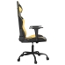 Silla gaming de masaje cuero sintético negro y dorado