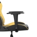 Silla gaming de masaje cuero sintético negro y dorado