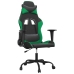 Silla gaming de masaje cuero sintético negro y verde