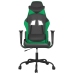 Silla gaming de masaje cuero sintético negro y verde