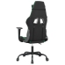 Silla gaming de masaje cuero sintético negro y verde