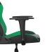 Silla gaming de masaje cuero sintético negro y verde