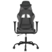 Silla gaming de masaje cuero sintético negro y gris