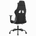 Silla gaming de masaje cuero sintético negro y gris