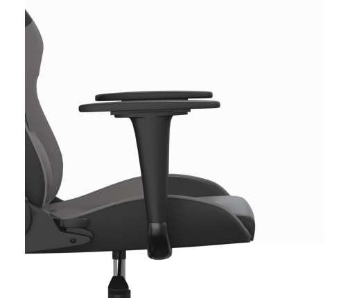 Silla gaming de masaje cuero sintético negro y gris