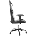 Silla gaming de masaje cuero sintético negro y blanco