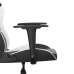 Silla gaming de masaje cuero sintético negro y blanco