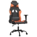 Silla gaming de masaje cuero sintético negro y naranja