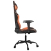 Silla gaming de masaje cuero sintético negro y naranja