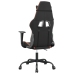 Silla gaming de masaje cuero sintético negro y naranja