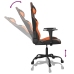 Silla gaming de masaje cuero sintético negro y naranja