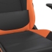 Silla gaming de masaje cuero sintético negro y naranja