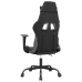 Silla gaming de masaje cuero sintético negro y rojo vino tinto