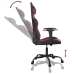 Silla gaming de masaje cuero sintético negro y rojo vino tinto