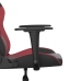 Silla gaming de masaje cuero sintético negro y rojo vino tinto