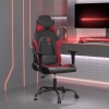 Silla gaming de masaje cuero sintético negro y rojo vino tinto