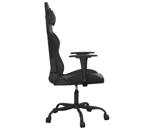 Silla gaming con masaje cuero sintético negro