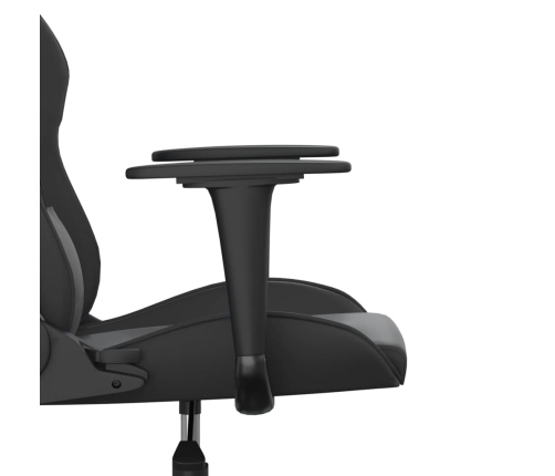 Silla gaming con masaje cuero sintético negro