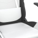 Silla gaming de masaje cuero sintético blanco y negro