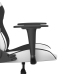 Silla gaming de masaje cuero sintético blanco y negro