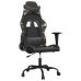 Silla gaming de masaje cuero sintético negro y camuflaje