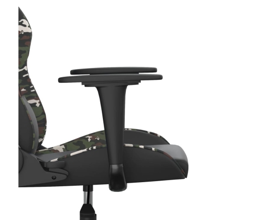 Silla gaming de masaje cuero sintético negro y camuflaje