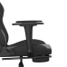 Silla gaming de masaje y reposapiés cuero sintético negro