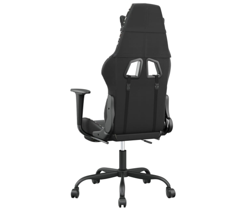 Silla gaming masaje reposapiés cuero sintético negro camuflaje