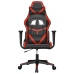 Silla gaming de masaje cuero sintético negro y rojo