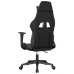 Silla gaming de masaje cuero sintético negro y rojo