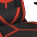 Silla gaming de masaje cuero sintético negro y rojo