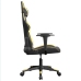 Silla gaming de masaje cuero sintético negro y dorado