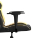 Silla gaming de masaje cuero sintético negro y dorado