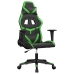 Silla gaming de masaje cuero sintético negro y verde