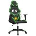 Silla gaming de masaje cuero sintético negro y verde