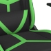 Silla gaming de masaje cuero sintético negro y verde