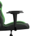 Silla gaming de masaje cuero sintético negro y verde